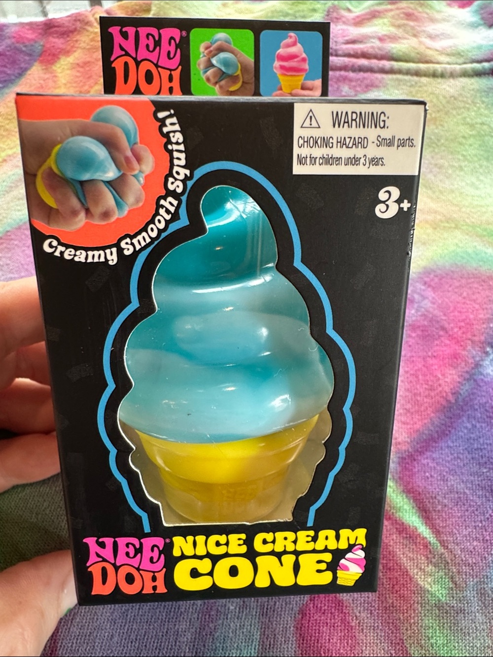 Nice Cream Cone Squishy Toy - Blue & Yellow